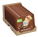 Ritter Sport Knusperkeks (11 x 100 g), Vollmilchschokolade mit Keks und Milch-Kakao-Creme, Schokolade mit Butterkeks, knusprige Tafelschokolade