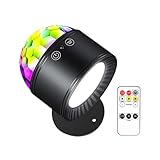 Disco Wandleuchte - Discokugel Licht mit Fernbedienung | Disco-Lichter Sound aktiviert Party-Lichter | Discokugel Licht Wandleuchten | Fernbedienung | Doppelkopf Wandleuchte Kabellose Wandlampe