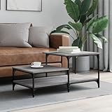 MOBCANT Couchtisch, Laptop Tisch Stubentisch Sofa Tisch Side Table Geeignet für Schlafzimmer Teehaus Hotel Wohnung Grau Sonoma 100x50,5x45 cm Holzwerkstoff