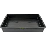 GREEN24 Profi Gewächshaus-Wanne XL565 wasserdicht für Pflanzen, Gewächshäuser und Garten, 56,5 x 41,5 x 8,5 cm, schwarz, für Innen und Außen