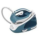 Tefal Dampfbügelstation Express Easy SV6131 | 5,8 bar | Dampfstoß 350 g/Min. | Dauerdampf 120 g/Min. | Calc Clear-Technologie | Xpress Glide Bügelsohle | Automatische Abschaltung | Blau/Weiß