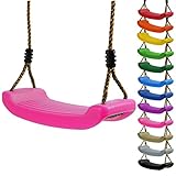 Anschütz Kinderschaukel Brettschaukel stabil Schaukelsitz aus Kunststoff für Spielturm (Pink)