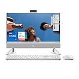 Dell Inspiron 5420 All In One Desktop - 23.8-inch FHD (1920 x 1080) Display, Intel Core i7-1355U Processor, 16GB DDR4 RAM, 512GB SSD, Intel Iris Xe Graphics, Windows 11 Home - White