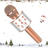 KEWUZY Drahtloses Bluetooth Mikrofon Karaoke, Mikrofon Kinder, Spielzeug Kinder, 5 in 1 KTV Karaoke Maschine Ab 3 4 5 6 7 8 9 10 11 12 Kind Geburtstag Geschenke