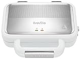 Breville DuraCeramic Sandwichmaker mit tiefen Platten | Sandwichtoaster für 2 Scheiben [VST074X], Weiß