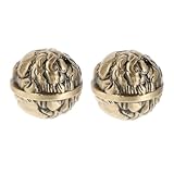 IWOWHERO Premium Relief Baoding Massagebälle aus Messing Handtrainer mit Gravur für Kraft Koordination und Stressabbau Chinesische Handübungsbälle für Fitness und Rehabilitation