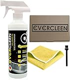 EVERCLEEN Made in Germany Vinyl Record Cleaner Pro Schallplattenreiniger 500ml + Mikrofasertuch + Bürste. Umweltschonender Veganer Reiniger für Schallplatten und Reinigungsautomaten