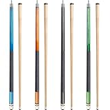 AKLOT Pool Queue, Pool Queues 58' Queue Sticks Pool Cue Erwachsene Kanadischer Ahornholz Queue Stick Pool Cues für Professionelle Billardspieler 18 19 20 21 oz