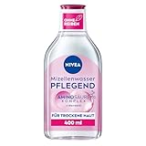 NIVEA Pflegendes Mizellenwasser, Gesichtswasser für trockene Haut mit Mandelöl und Aminosäuren Komplex, feuchtigkeitsspendendes Mizellen Reinigungswasser, sanfte Gesichtsreinigung (400 ml)