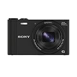Sony DSCWX350 Digitale Kompaktkamera mit WLAN und NFC (18,2 MP, 20x optischer Zoom) - Schwarz (Renewed)