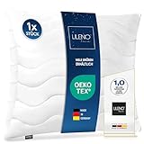 LILENO HOME Allergiker Kopfkissen 80x80 (1er Set) – 95°C waschbar, Oeko-Tex & Made in DE – Kissen 80x80 anpassbar für himmlischen Schlaf – Haut schmeichelndes & geruchsfreies Pillow