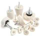 JTENG Polierscheibe, Baumwollkegel/Säule/Pilz/T-förmiger Schleifkopf mit 1/4 Griff für Metall, Aluminium, Edelstahl, Chrom, Schmuck, Holz, Kunststoff, Keramik, Glas usw.