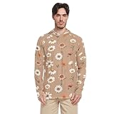 Chic Daisy Terracotta Herren-Sonnen-Shirts, Kapuzenpullover, langärmelig, Schwimm-Shirt, LSF 50+, Golfshirt, S, Chic Daisy Terrakotta, XX-Large