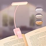 Gritin Leselampe Buch Klemme, USB Wiederaufladbare Buchlampe mit 19 LEDs, 3 Farbtemperatur Modi, Lange Laufzeit, Stufenlose Helligkeit Klemmlampe, 360° Flexibel Klemmleuchte für Nachtlesen ins Bett