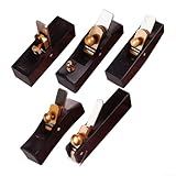 Gdfnmogo Mini-Handhobel aus Ebenholz für Tischlerei und Holzbearbeitung, strapazierfähiger Körper mit fein polierter Stahlklinge, kompakter Einhandhobel für Heimwerker (flacher Boden)