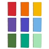 Quanerba 9 Stück Spirale Notizblock A7, 9 Farben Notizbücher mit liniertes Papier,Klein Notizblock, Mini Bunt Notizbuch A7 für Memos Büro,120 Seiten/60 Blatt, 3x5 Inches/12.7×7.6cm