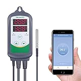 Inkbird WIFI Thermostat Heizung Kühlung, ITC-308-WIFI Steckdose, Thermostat, Temperaturregler, mit App-Steuerung, Terrarium-Thermostat mit Sonde für Brutmaschine, Brauen
