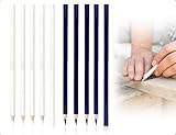 OHYANYAO 10 Stück Schneiderkreide,Multifunktional Nähkreide,Nähen Bleistift,Stoff Marker Stift,für Schneiderei,Linie Zeichnen,Markieren Stoffen(Blau,Weiß)