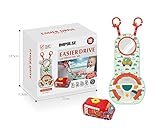 Impulse Activity Spiel Kinderlenkrad fürs Auto - Auto Spielzeug Baby Rücksitz Baby Spielzeug Autofahrt Babyreisebegleiter ab 0-18 Monate mit Ton Raschel Baby Play Matt Beschäftigung Autofahrt