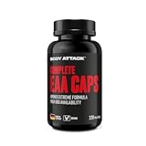 Body Attack COMPLETE EAA CAPS - 120 Kapseln - vegan - Hochdosierte EAA Aminosäuren für Muskelaufbau Training, Lysin & Tryptophan, zuckerfrei - Optimale Unterstützung vor & nach dem Workout