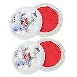 Housoutil 1 Satz Stempelkissen Rot Stempelkissen Versiegeln Stempelkissen Für Stempel Mehrzweck-stempelkissen Stempelkissen Zum Malen Stempelkissen Für Keramik 2 Stück