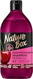 Nature Box Shampoo Geschmeidigkeit (385 ml), Haarshampoo für widerspenstiges Haar mit kaltgepresstem Kirsch-Öl, Pflegeshampoo für Anti-Frizz, Flasche aus 100% Social Plastic