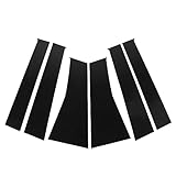 BOROCO Fenstersäule Pfosten Trimm, Fensterpfeilerpfosten Abdeckung Abdeckung Glanz Schwarzer PC Plastik B Säule Nachdekal Ersatz für ASX 2011 Bis 2020