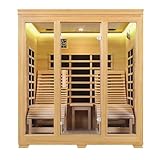 Artsauna Infrarotkabine Billund Dual-Technologie mit 2 Relaxliegen & Tisch - 180x180x190 cm - 2 Personen - Infrarotsauna Infrarot Liegekabine Kabine