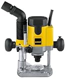 Dewalt 1.100 Watt Oberfräse DW621 (Konstante Drehzahl durch Vollwellenelektronik, Sanftanlauf, feinjustierbare Frästiefeneinstellung, Spindelarretrierung, Alu-Druckgussgehäuse mit präziser Führung)