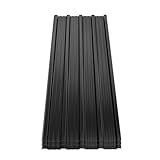 Mondeer Set of 14 Metal Trapezoidal Sheet, Corrugated Sheet for Roof, Roof Sheets, Trapezoidal Sheet, Galvanised Steel for Building Garages, Greenhouses, Kennels, 7 m², 110 x 46 cm, Schwarz