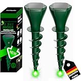 EdenGardens® 2er Pack 'MOLE Repeller' Maulwurf Vertreiber bestes Mittel gegen Wühlmäuse & Maulwurf - Maulwurfschreck Solar Testsieger Beste Maulwurfabwehr OHNE Karbid gegen Maulwürfe