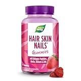 Biotin Gummibärchen Haut Haare Nägel - Haar Vitamine mit Biotin hochdosiert - Vitamin Gummies Hair Skin Nails + Vitamin A Vitamin C E und Zink - ohne Gelatine - 60 Stk