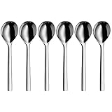 WMF Nuova Suppenlöffel Set 6-teilig, 17 cm, Müslilöffel, Kinderlöffel, Cromargan Edelstahl poliert spülmaschinengeeignet