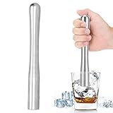 Stößel für Cocktails, Edelstahl-Eiszerkleinerungsstab, Mixer, Cocktail-Stößel, Bar-Werkzeug für zu Hause für die Zubereitung von Mojito-Mix und Anderen(Bold all steel model trumpet)