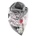 Minying Schal, Dreieck, Damen, Schal, Schal, Damen, schick, Cheche Shawl, personalisierbar, mit Knopf, Schal, bedruckt, Katze, Multi-237, One size