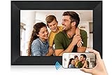 Hyjoy Digitaler Bilderrahmen WLAN 8 Zoll, Smart WiFi Digitale Bilderrahmen mit IPS-Touchscreen HD-Display, 8GB Speicher Einfaches Einrichten zum Teilen von Fotos oder Videos überall über AiMOR App