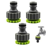 3 Stück Adapter Wasserhahn für Gardena,Gartenschlauch Anschluss Wasserhahn,2-in-1 Garten Schraubgewinde Hahnverbinder,Schlauchanschluss Set für Garten Bewässerungs,Wasseranschluss Adapter