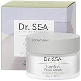 DR. SEA Superfood Gesichtscreme Avocado und Aloe Vera 50 ml - Hyaluron Creme mit Mineralien aus dem Toten Meer