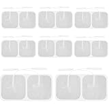 TENS-EMS Elektroden Pads 16 Stück, TENS Gerät Elektroden Pads mit 2mm-Stecker-Anschluss, Klebe-Elektroden, Selbstklebende Wiederverwendbar Tens Elektroden für TENS Maschine (40X40 mm)