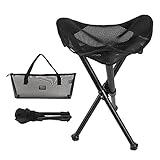 Zxfdsfdbnm Hochstuhl, zusammenklappbar, Dreibeinhocker, für Outdoor, Camping, Wandern, Jagd, Wandern, Angeln, Reisen, unterstützt 100 kg