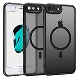 ZYIMOU für iPhone 8 Plus und iPhone 7 Plus Hülle Kompatibel mit MagSafe, Handyhülle Magnetisch für iPhone 8 Plus und iPhone 7 Plus kameraschutz Rückseite Dünn Stoßfest Schutzhülle (Schwarz)