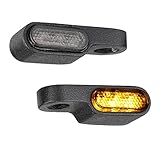 ToXx Motorrad LED Mini Blinker Custom Short für Lenker Armatur Gabel Schwinge e-geprüft universal für 12V (Custom Short, 1 Paar)