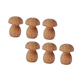 CORHAD 6St Süße kleine Pilze Bonsai-Pilz Mikro-Pilz-Ornament Pilzmodell Spielzeug buchregal dekoration bescherung weihnachten toy Mikro-Landschaftsdekoration Mini-Ornament Holz Brown