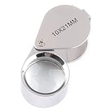 tinxi® 10 Fach Lupe Taschenlupe Vergrößerungsglas für Uhrmacher Juwelier 21mm Lupen