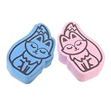 SAFIGLE 2 Stück Farbwechselndes Badetuch Für Babys Waschen Körperschwämme Zum Duschen Puff Gesicht Karikatur Schwämme in Tierform Für Waschlappen Badeschwämme Schrubben Kamm Schwamm