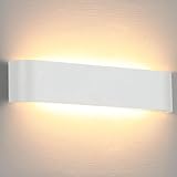 Lightsjoy 18W 40CM Wandlampe Innen LED Wandleuchte Weiß Up and Down Moderne Wandbeleuchtung Wandlicht Belechtung Flurlampe Flur für Korridor Wohnzimmer Schlafzimmer Treppe usw Warmweiss
