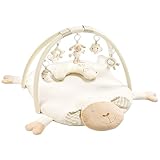 Fehn 3-D-Activity-Decke Spielbogen Schaf – Baby Krabbeldecke mit 5 abnehmbaren Spielzeugen zum Greifen – Spieldecke für Babys und Kleinkinder ab 0+ Monaten – Krabbelmatte als Geschenk zur Geburt