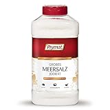 Prymat grobes Meersalz 1800g, jodiertes Meersalz grobkörnig, Salz für Mühle, Verfeinerung und Abschmeckung von Speisen, im Streuer