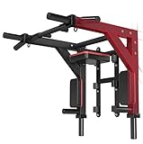 HAKENO Multifunktionelle Klimmzugstange für die Wandmontage Dip Station 2 in1 Pull Up Bar Wand Belastbarkeit bis 500kg