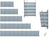 Abaseen Grüner Windschutz, extra groß, bunte Windpause für Camping, Wohnwagen, Festival und Strand, Windbreaker, Sonnenschutz, Gartenscheibe (4-polig)